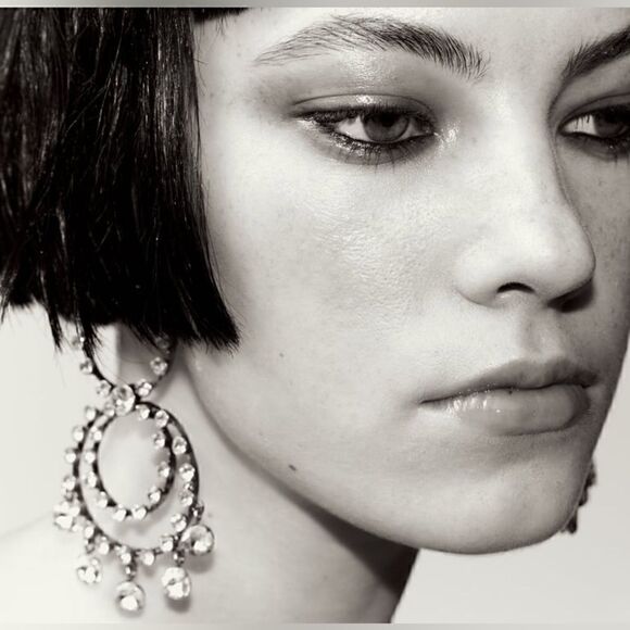 ZARA RHINESTONE EARRINGS  - Picture 3 of 7